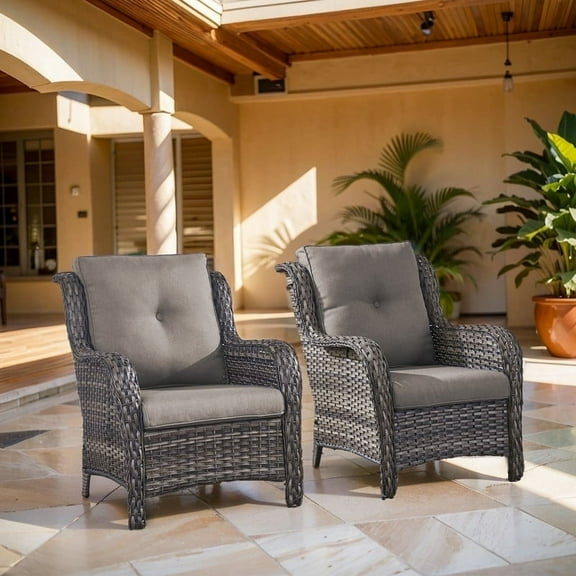 POCASSY Wicker Rattan Outdoor Chairs