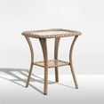 thumbnail image 1 of POCASSY Wicker Rattan Side Table With Built-In Glass, 1 of 7