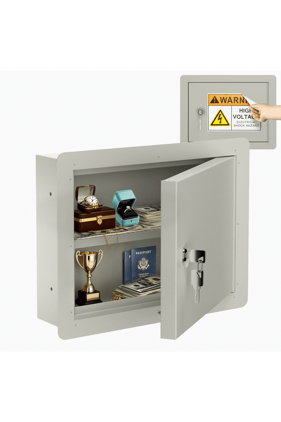 In Wall Money Safe with Key Lock - Heavy Duty Steel In Wall Safe