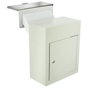 POCHAR Mail Box Slot - Secure Mail Vault for Mail, Rent, Checks, and Cash - Through the Wall Mailbox Drop Box with Large Locking Storage and Key Access Gray