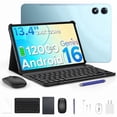 thumbnail image 1 of POCKAM P13 Pro Tablet, 13.4 inch Tablet, 48GB RAM 256GB ROM, Android 16 Tablet with Gemini AI, 120Hz, 12000mAh, 16MP+8MP, 7.7mm Body, 5G WiFi, 4G LTE, Tablet with Keyboard, Pen, Headphone - Gray, 1 of 8
