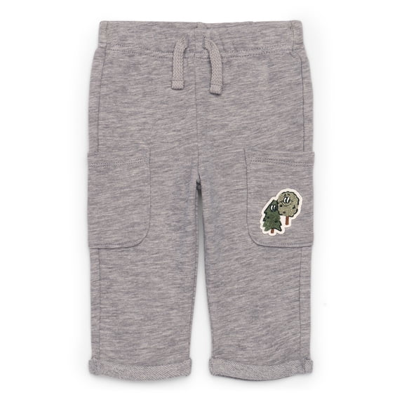Garanimals Baby Boy Slub French Terry Cloth Cargo Pants, 0M-24M