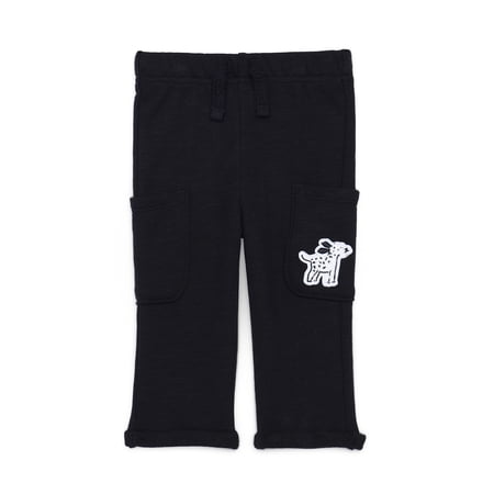 Garanimals Baby Boy Slub French Terry Cloth Cargo Pants, 0M-24M