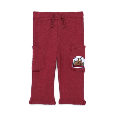 Garanimals Baby Boy Slub French Terry Cloth Cargo Pants, 0M-24M