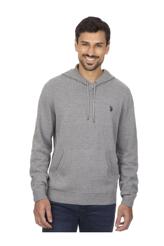 U.S. Polo Assn Men's Jersey Pullover Hoodie with Kangaroo Pocket Sweater