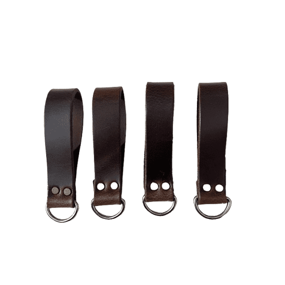 POCKETWISE Heavy Duty Leather Tool Belt Strap Connectors Accessories (Suspender Loop Hook Attachment 4-Pack)