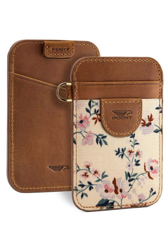Slim Card Holder Wallet For Men and Women - Minimalist Front Pocket Wallet Elastic Credit Card Holder Genuine Leather RFID Blocking Card Case Wallets | Bloom
