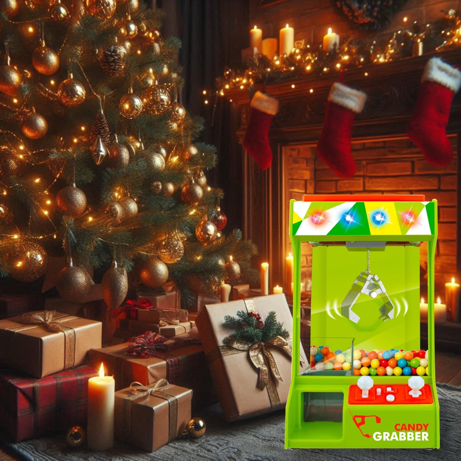 POCO DIVO Claw Machine Arcade Grabber Arcade Crane Toy with Lights and ...