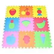 POCO DIVO Fruit Puzzle حصيرة اللعب 9 بلاط قوس قزح EVA Foam Kids Education Floor