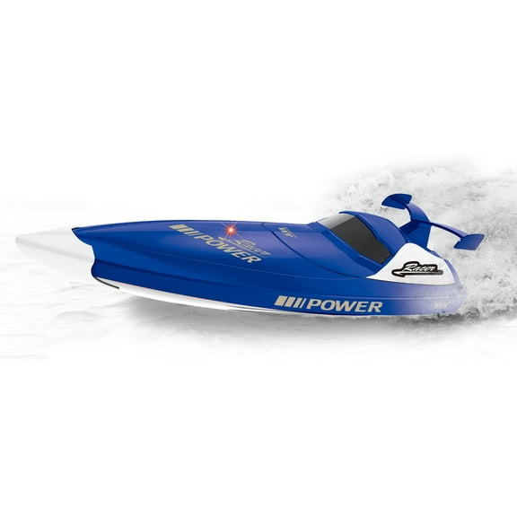 POCO DIVO RC Racing Boat 20mph Power Racer 2.4Ghz High Speed Yacht - Blue