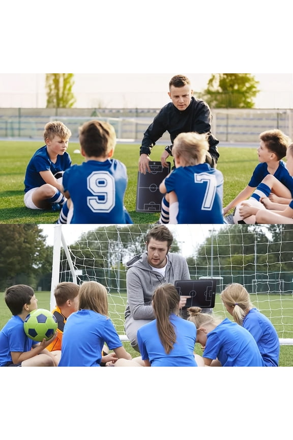 Football Coaching Board 16 Inch LCD Flexible Screen Training Tool Strategy Layout ABS Frame Durable Portable No Backlight