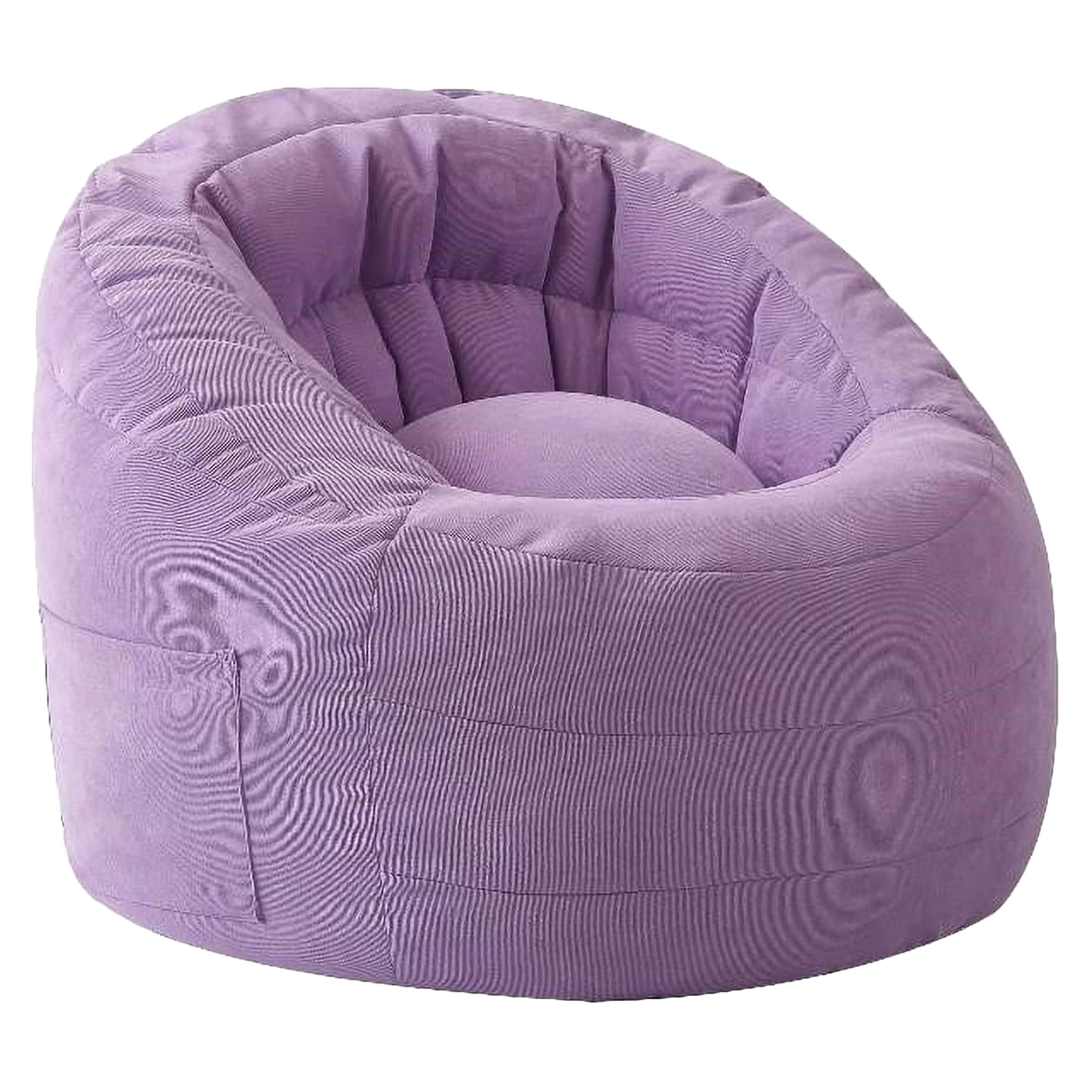 POD by Urban Shop, Plush Corduroy Bean Bag Chair with Pocket