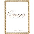 Healthy Design Frame PODJEH-5x7 Gold Metal Picture Frame with Cute Rope Design, Real Glass ...