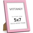 PODJEH-5x7 Picture Frame, Solid Wood Frame with Plexiglass, Glittery ...