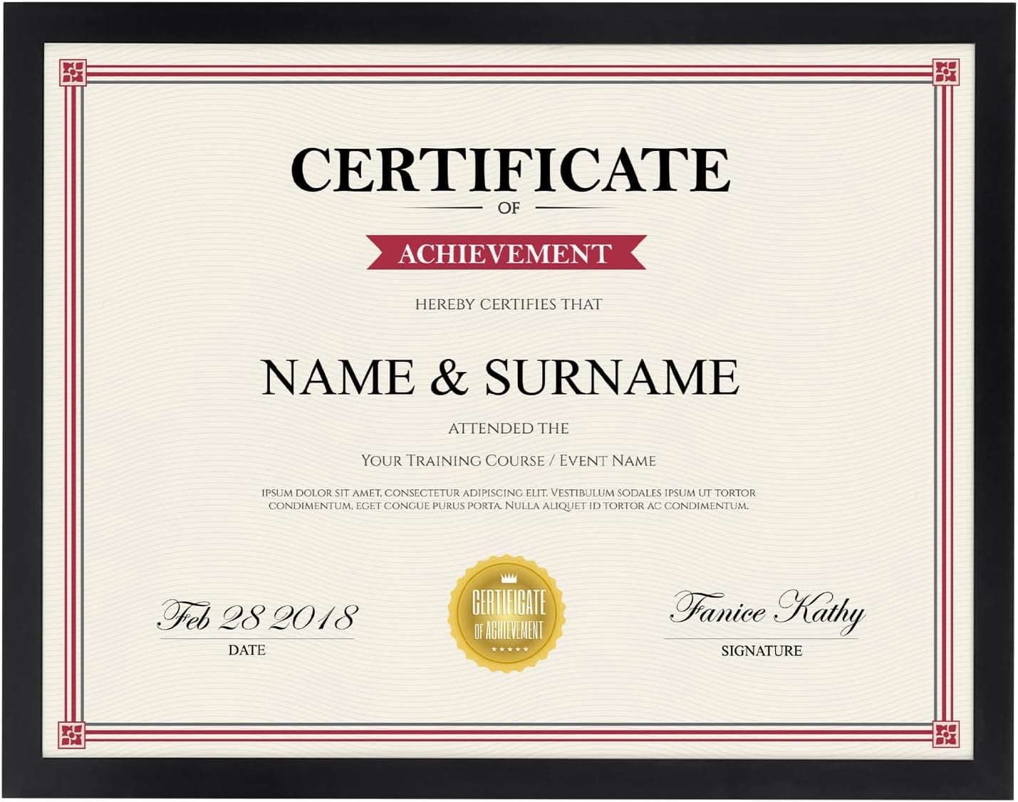 PODJEH-8.5x11 Picture Frame Black, Certificate Award Document Diploma 8 ...