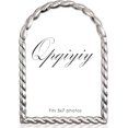 Real Silver Color PODJEH-Arched 5x7 Silver Metal Picture Frame with Rope Design, Real ...