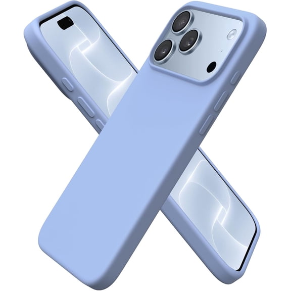 PODJEH-for iPhone 18 Pro Case, Slim Liquid Silicone Cover, Cloud Blue