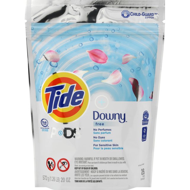 PODS +Downy Free Liquid Laundry Detergent "26Pacs"