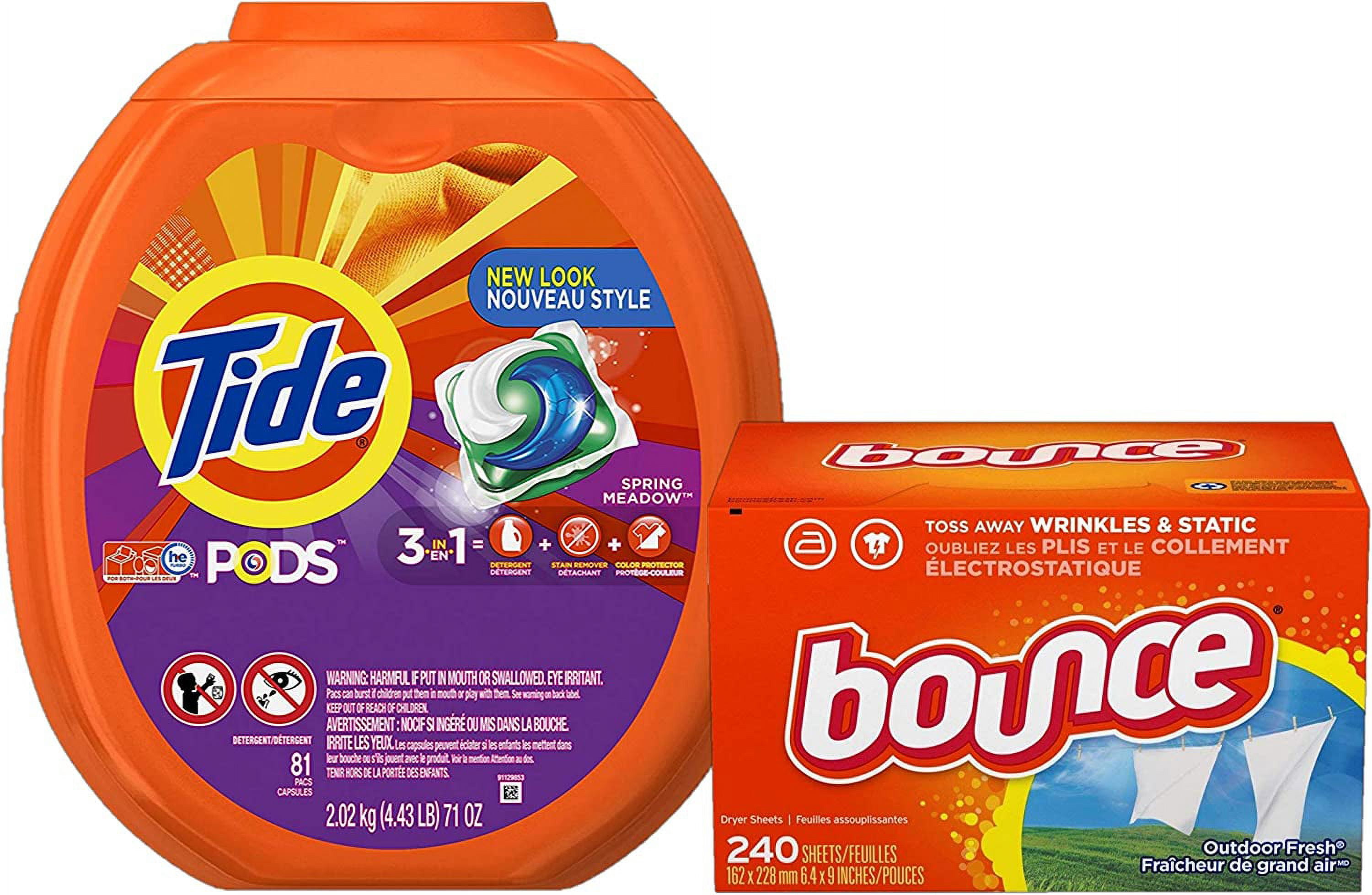 PODS Spring Meadow Scent HE Turbo Laundry Detergent Pacs, 81 count