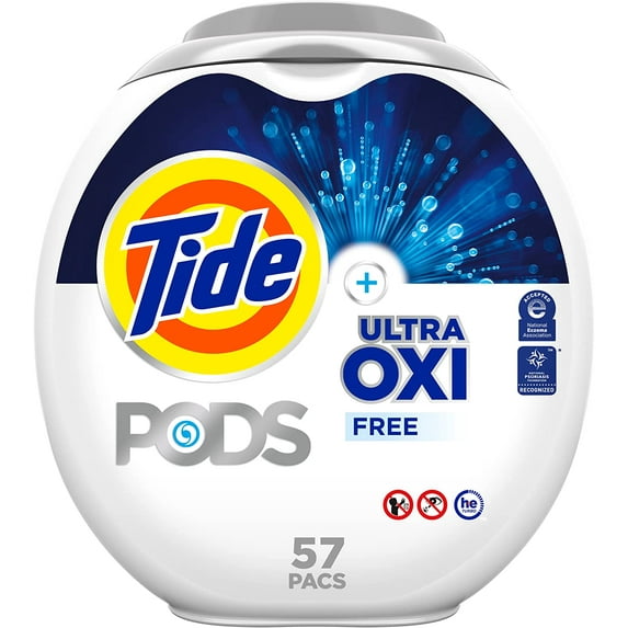 PODS Ultra Oxi Free and Gentle Laundry Detergent Packs, 57 Count, Hypoergenic Laundry Detergent Pods