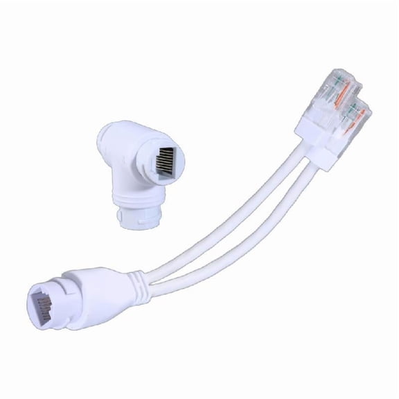 POE Camera Cable Connectors Splitters 2-in-1 Networking Cable Connectors