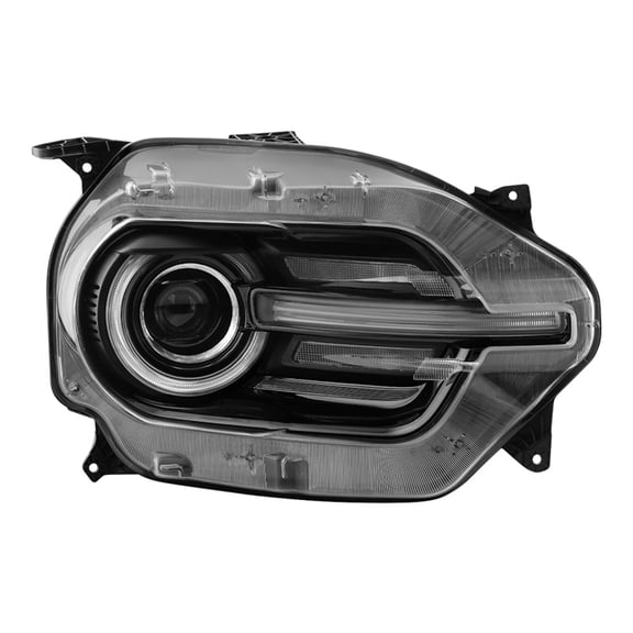 Xtune 9957529 Headlight Assembly Clear Lens Black Housing Single