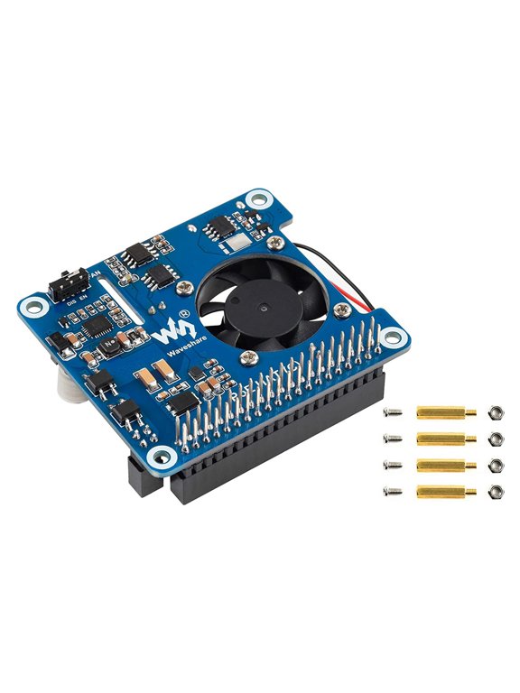 POE HAT for Raspberry Pi 4B/3B+, Power Over Ethernet HAT Support IEEE 802.3Af/At-Compliant Network
