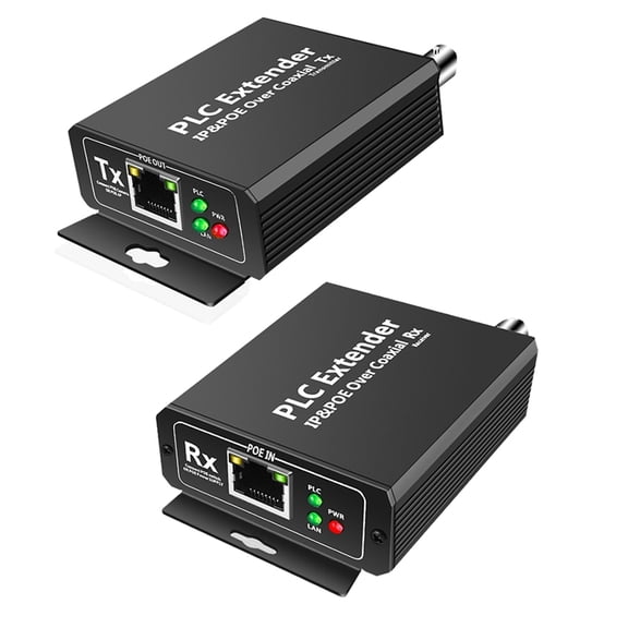 POE&IP over COAX CONVERTER POE over Coax Extender EOC Power & Data Transmission over RG59 Coaxial Without Power Adapter