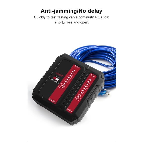 POE Wire Checker NF-466 Network Cable Tester POE Wire Checker Launcher & Receiver UTP & Cable Continuity Tester RJ45/RJ11/R]12/CAT5/CAT6/CAT7 UTP Wire Testing Tool Telephone Network Line