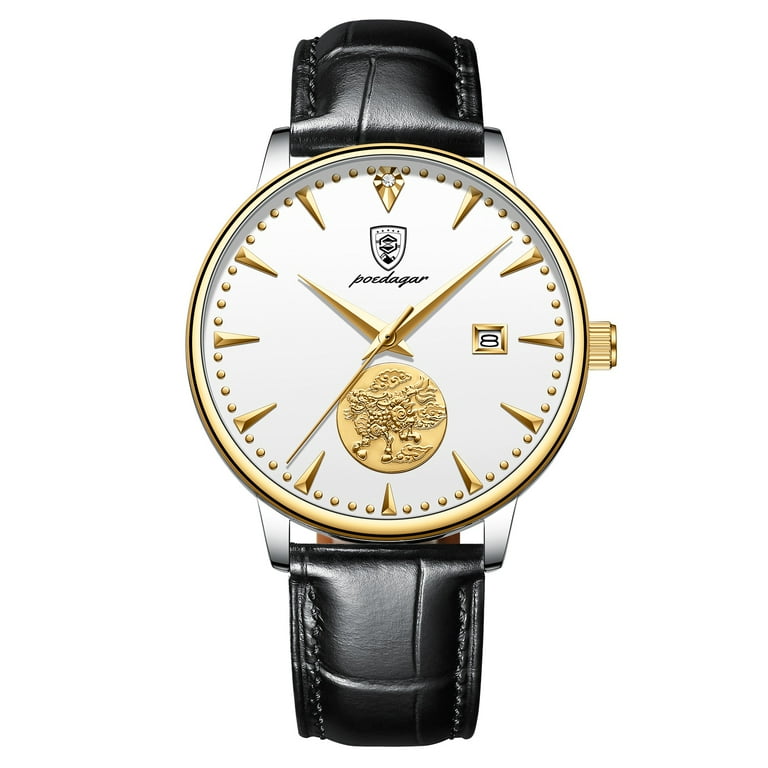 POEDAGAR Automatic Mechanical Men Watch Tourbillon Leather - Main Image