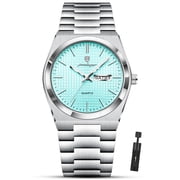 POEDAGAR Men s Business Quartz Wristwatch, Stainless Steel, Calendar & Luminous Display