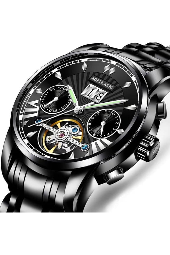 Casual Mens Watches Top Brand Luxury Automatic Mechanical Business Watch Men Waterproof Reloj Hombres Tourbillon