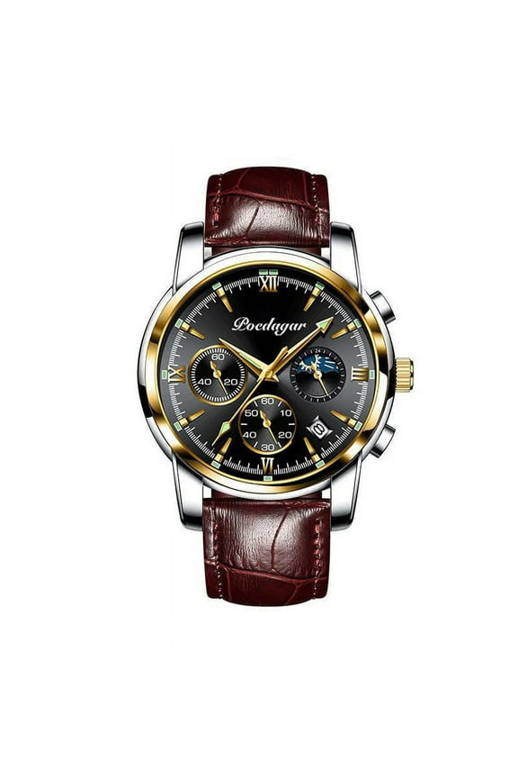 Fashion Casual Mens Watches Top Brand Luxury Leather Blue Clock Male Sport Wristwatch Waterproof Quartz Watch