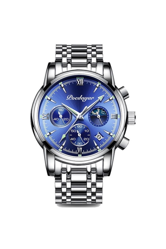 Fashion Casual Mens Watches Top Brand Luxury Leather Blue Clock Male Sport Wristwatch Waterproof Quartz Watch