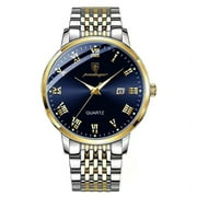 POEDAGAR Fashion Watch Men Stainless Steel Top Brand Luxury Waterproof Luminous Wristwatch Mens Watches Sports Quartz Date