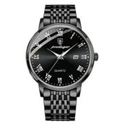 POEDAGAR Fashion Watch Men Stainless Steel Top Brand Luxury Waterproof Luminous Wristwatch Mens Watches Sports Quartz Date