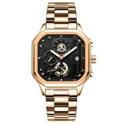 POEDAGAR Fashion Wristwatch Top Luxury Casual Waterproof Military Luminous Date Hollow out Silicone Strap Men Watch Tonneau Dial