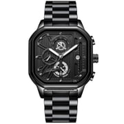 POEDAGAR Fashion Wristwatch Top Luxury Casual Waterproof Military Luminous Date Hollow out Silicone Strap Men Watch Tonneau Dial