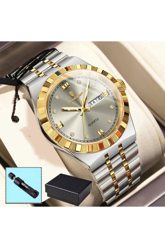 Luminous Dial Men Quartz Watch, Versatile Multi-Style Male Wrist Watch for Everyday Use