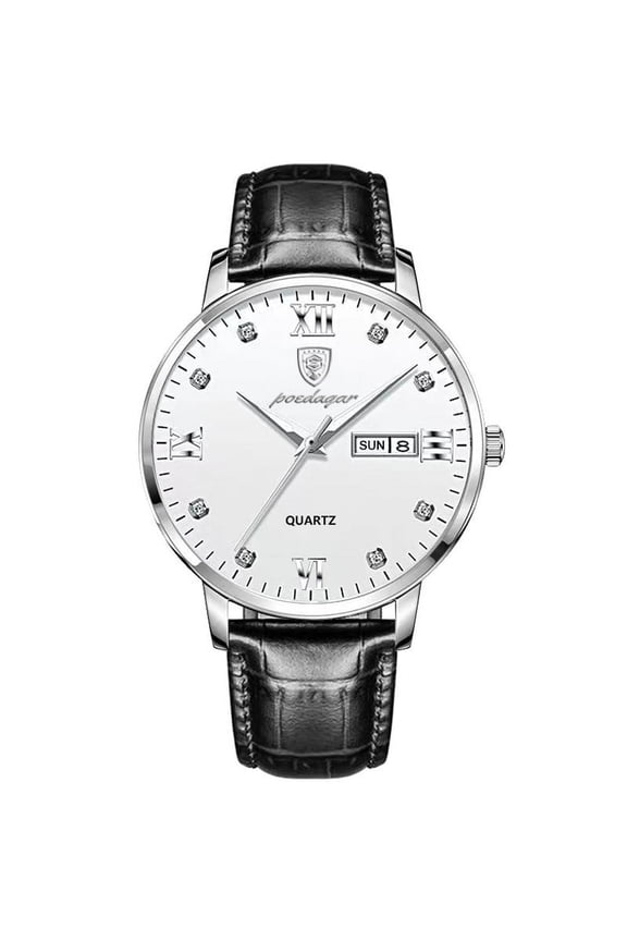 Luxury Casual Top Brand Business Male Watches Date Week Waterproof Luminous Leather Dress Men's Watch Relogio Masculino