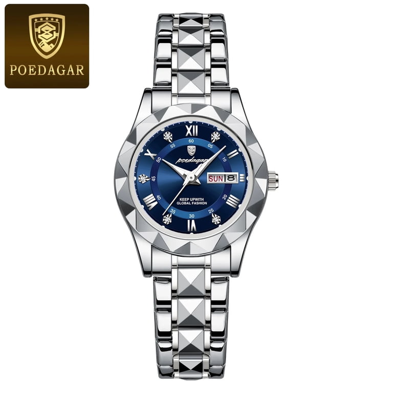 POEDAGAR Luxury Ladies Dress Watch Luminous Waterproof Week 