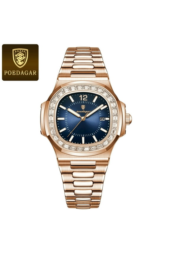 Luxury Man Quartz Watch Square Watch For Men Waterproof Luminous Date Stainless Steel Men's Watches Sports Clock reloj