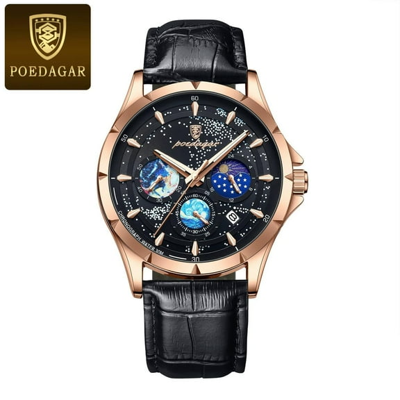 POEDAGAR Luxury Man Wristwatch Luminous Waterproof Chronograph Date Men Watch Stainless Steel Men's Quartz Watches Reloj Hombre