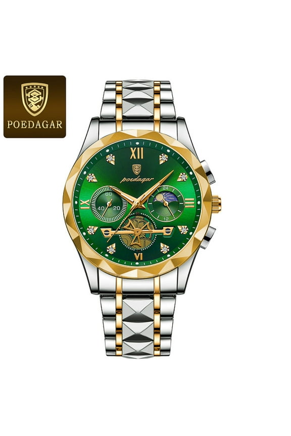 Luxury Man Wristwatch Waterproof Luminous Chronograph Watch for Men Stainless Steel Men's Quartz Watches
