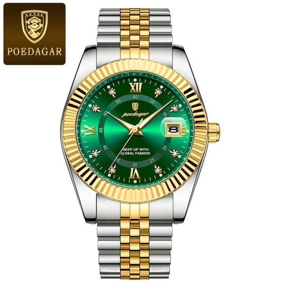POEDAGAR Luxury Sport Wrist Luminous Date Quartz Watches Male with Gift Box
