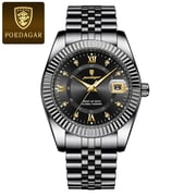 POEDAGAR معصم رياضي فاخر ساعات كوارتز مضيئة مع علبة هدايا