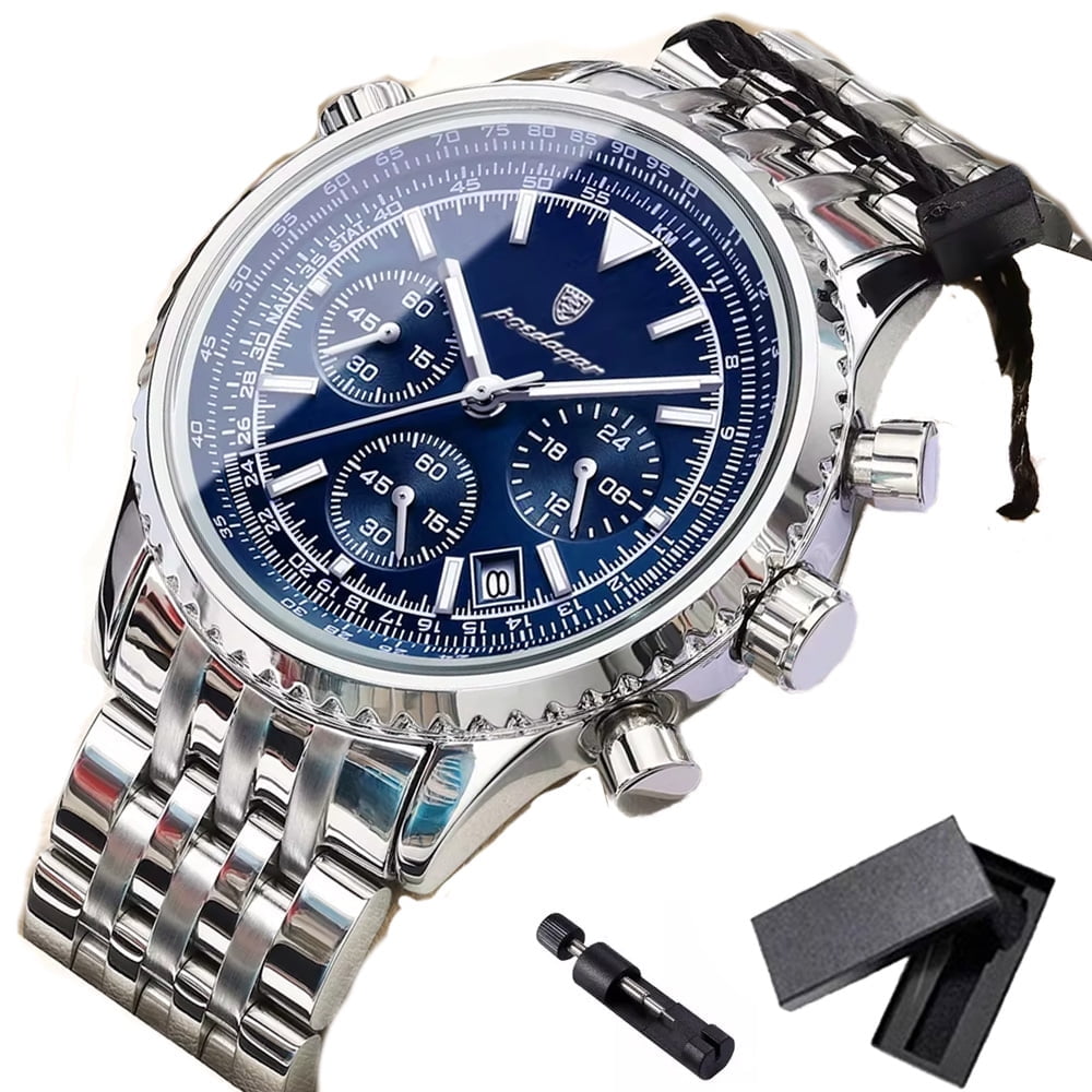 Silver/Blue