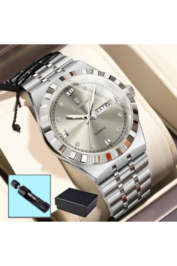Men Quartz Luminous Watch, Versatile All-Match Wristwatch Perfect Birthday Gift for Him