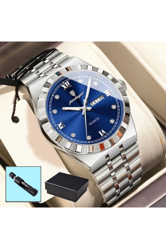 Men Quartz Luminous Watch, Versatile All-Match Wristwatch Perfect Birthday Gift for Him