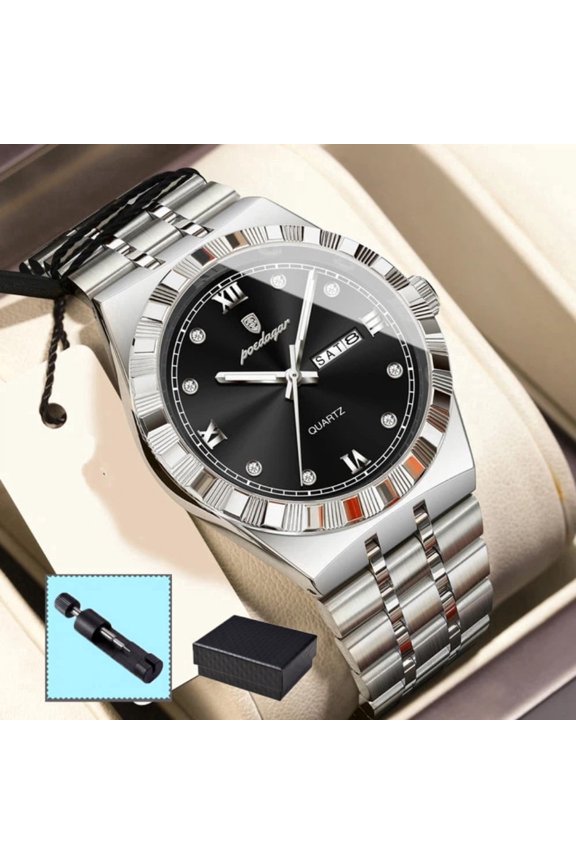 Men Quartz Luminous Watch, Versatile All-Match Wristwatch Perfect Birthday Gift for Him